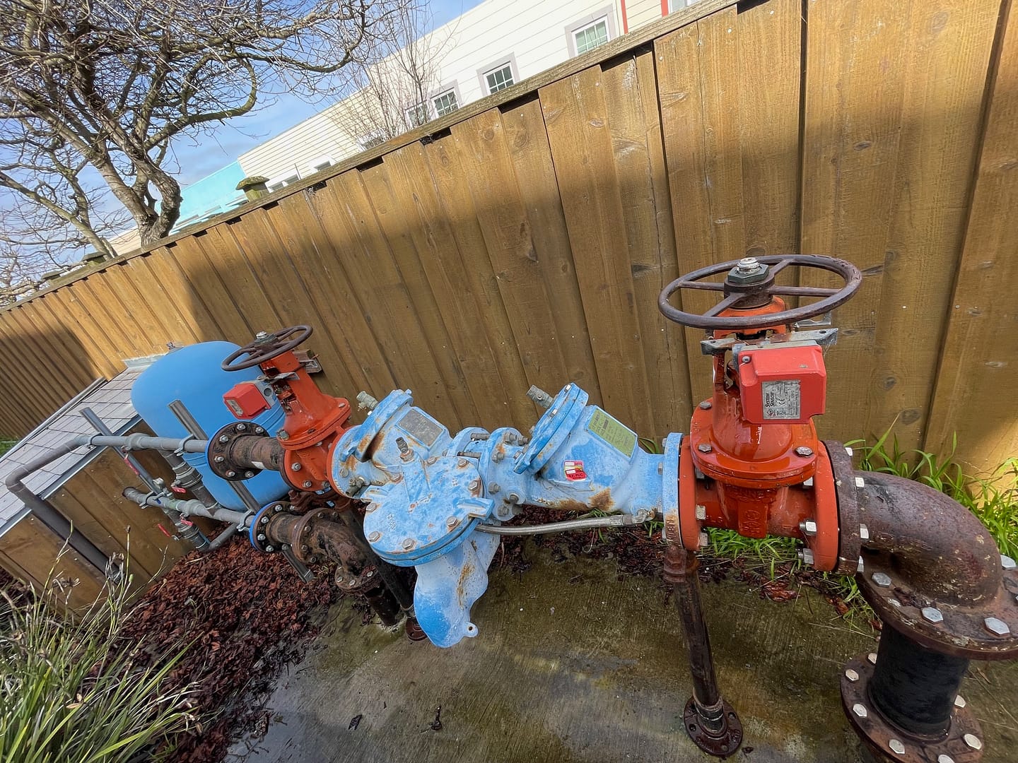 Certified technician performing backflow test in Walnut Creek