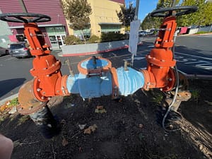 Wilkins 375A OS&Y backflow preventer device.